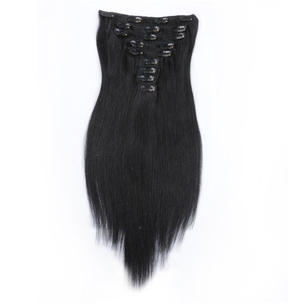 Remy human hair clip in extensions XS040